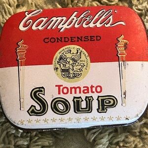Red and White Tomato Soup Tin